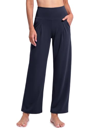 YOINS Women's Yoga Pants High Waist Stretchy Wide Leg Pants with Pockets